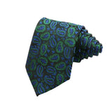 Black Green Paisley Necktie