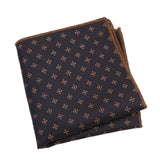 Black Brown Floral Pocket Square