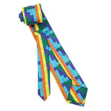 ZONFAZ Creative Imitation Silk Ties Men's Graffiti Necktie