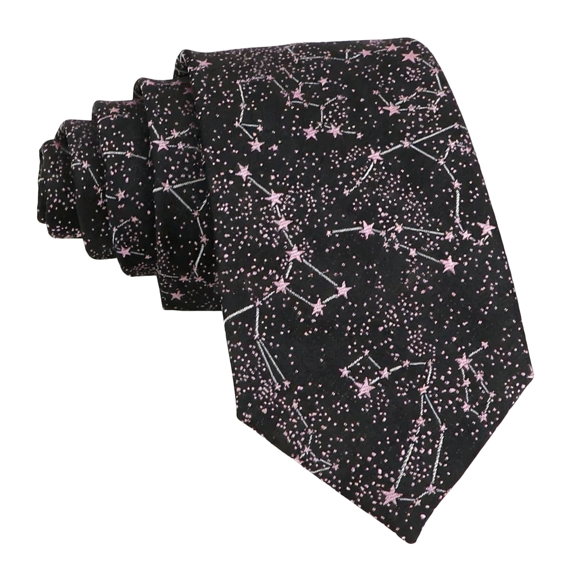 Black Pink Star Necktie