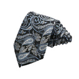 Black Blue Paisley Necktie