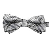 Gray Black Plaid Bowtie
