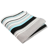Gray Blue Black Pocket Square