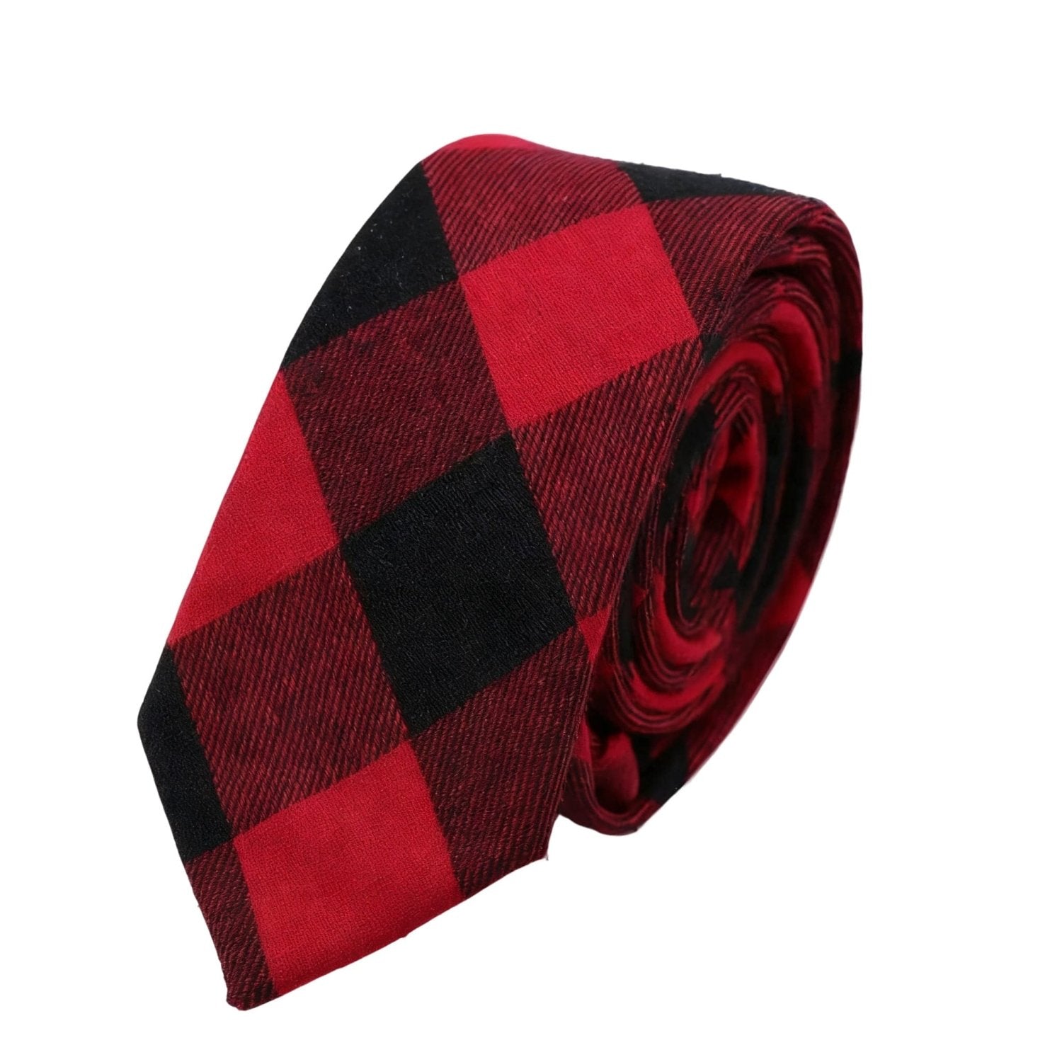 Red With Black Checkered Necktie