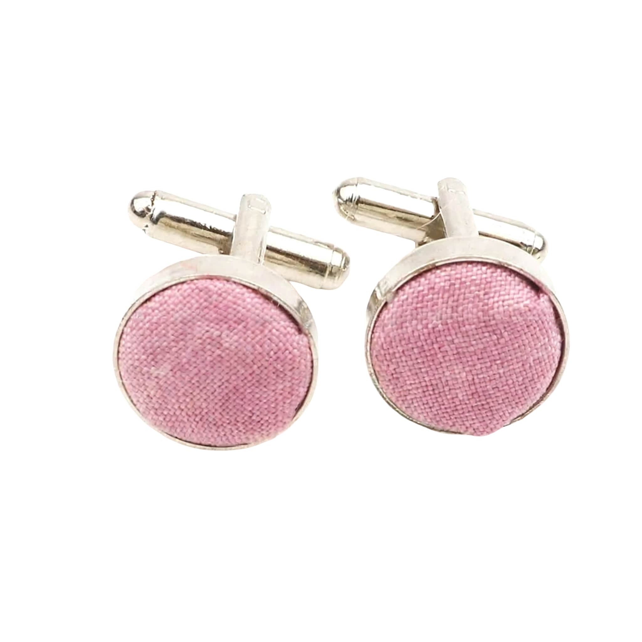 Silver Rose Solid Cufflink