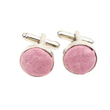 Silver Rose Solid Cufflink