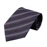 Gray Purple Striped Necktie