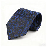 Black Blue Paisley Necktie