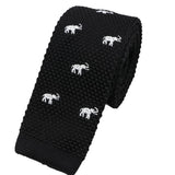 Black Knitted Elephant Tie
