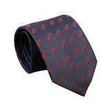 Navy Blue Red Paisley Necktie