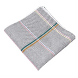 Grey Plaid Pocket Square