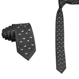 Black White Paisley Necktie