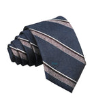Dark Blue with White Burgundy Stripes Necktie