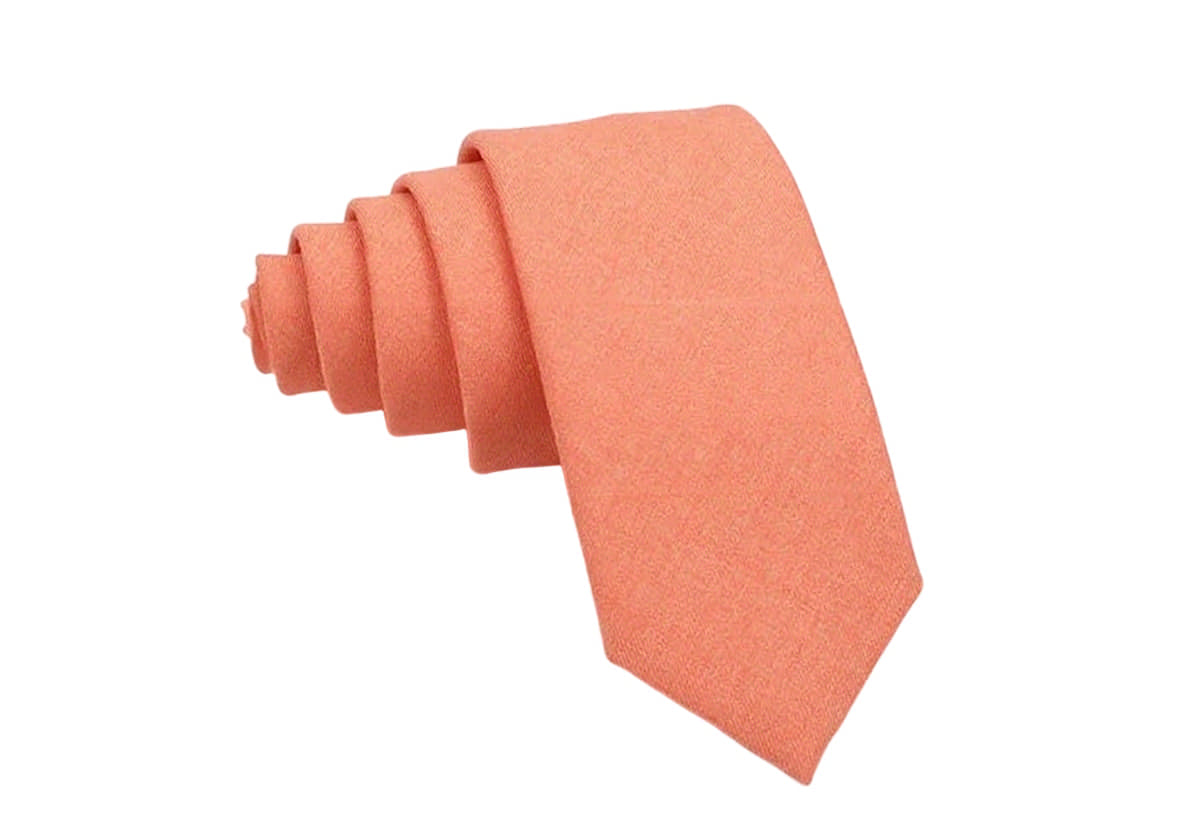 Peach Solid Necktie
