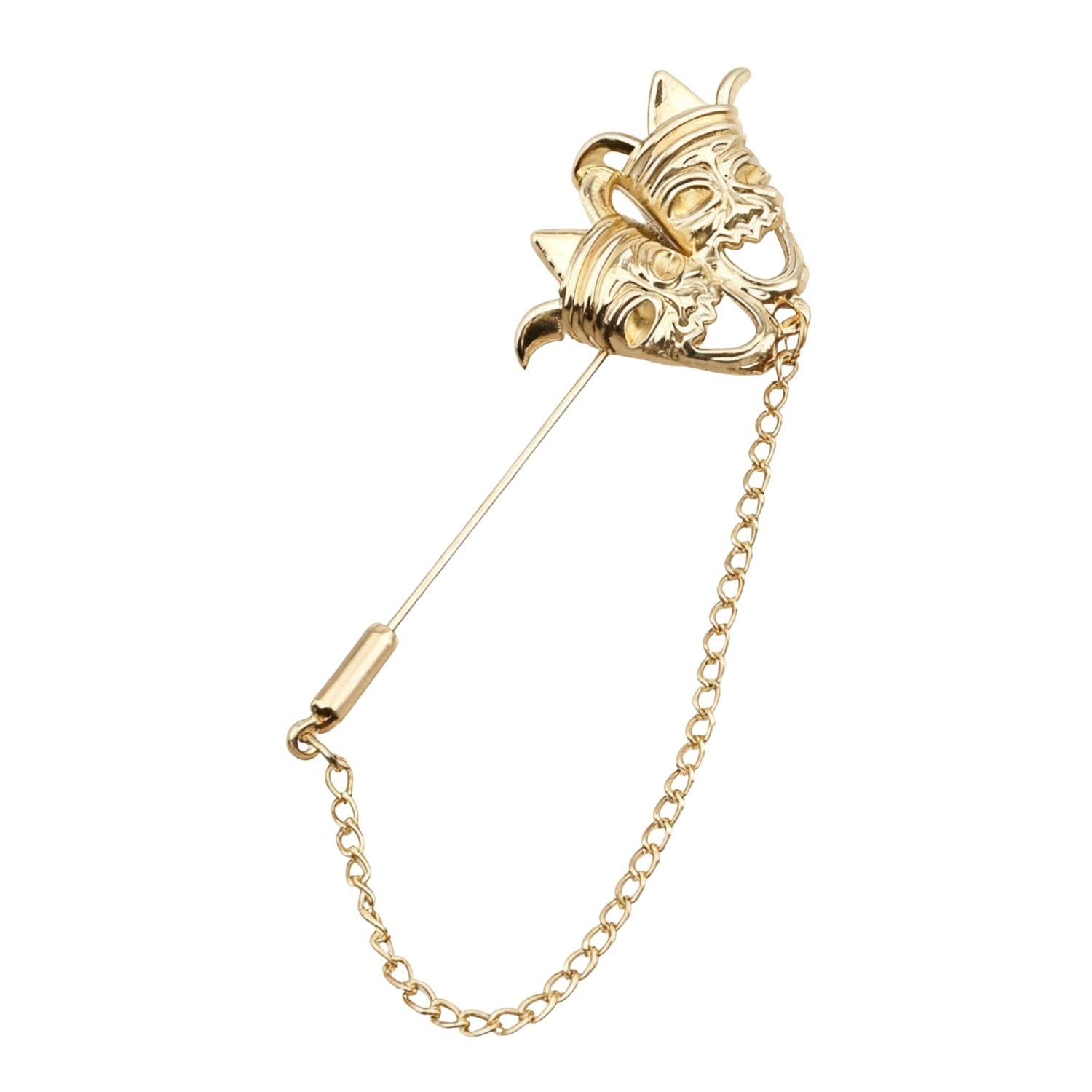 Gold Gold Lizard Lapel Pin