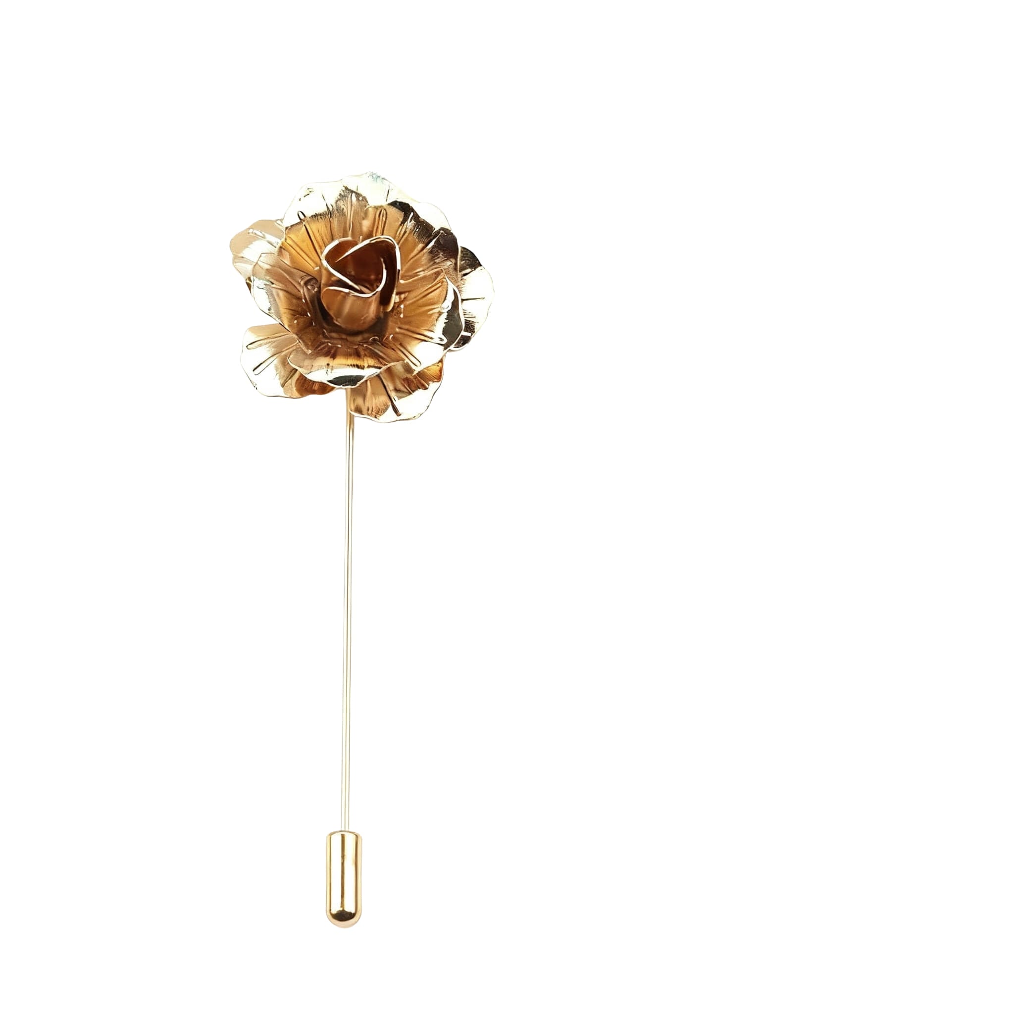 Gold Gold Flower Lapel Pin