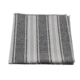 Gray Black Striped Pocket Square