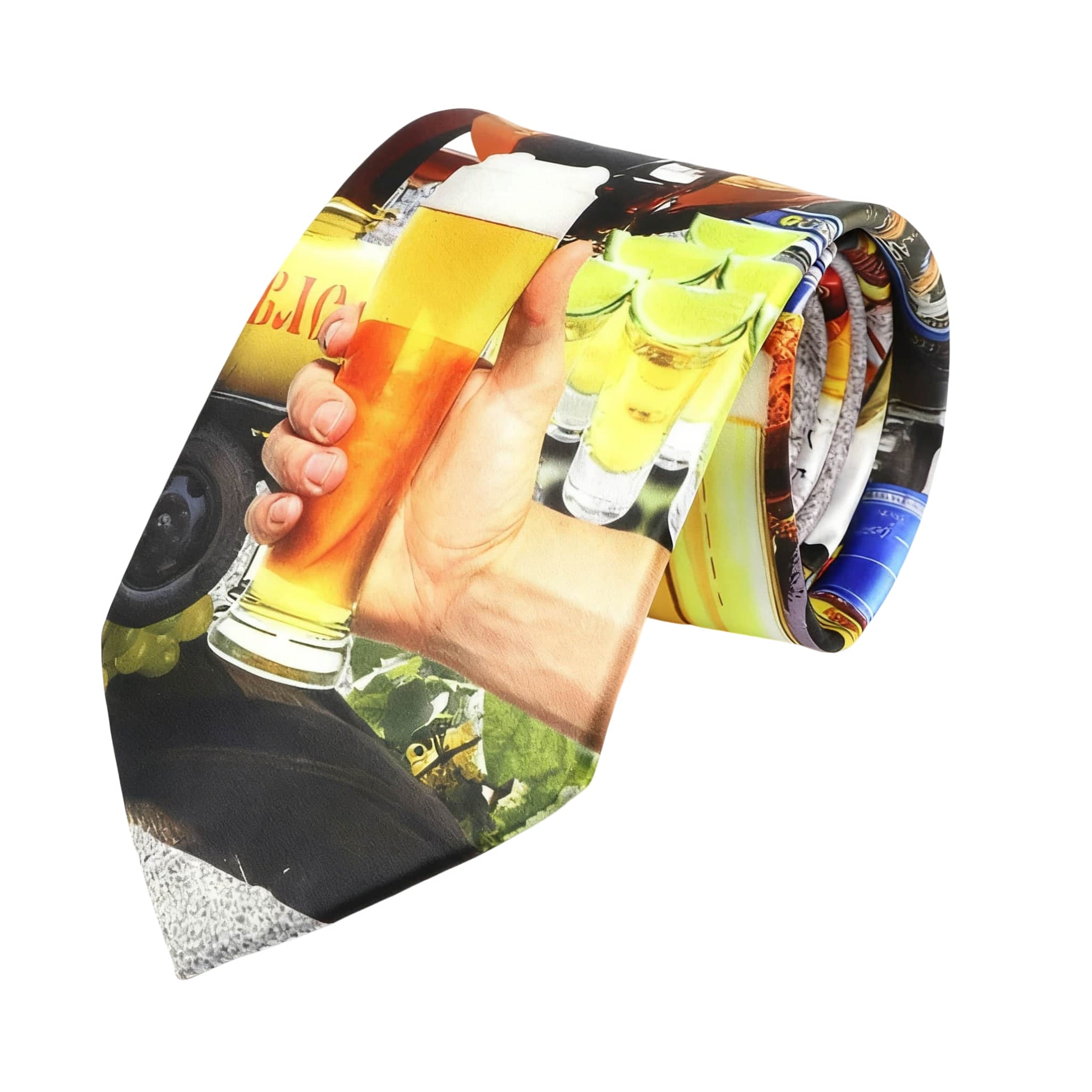 Pink Green Animal Necktie