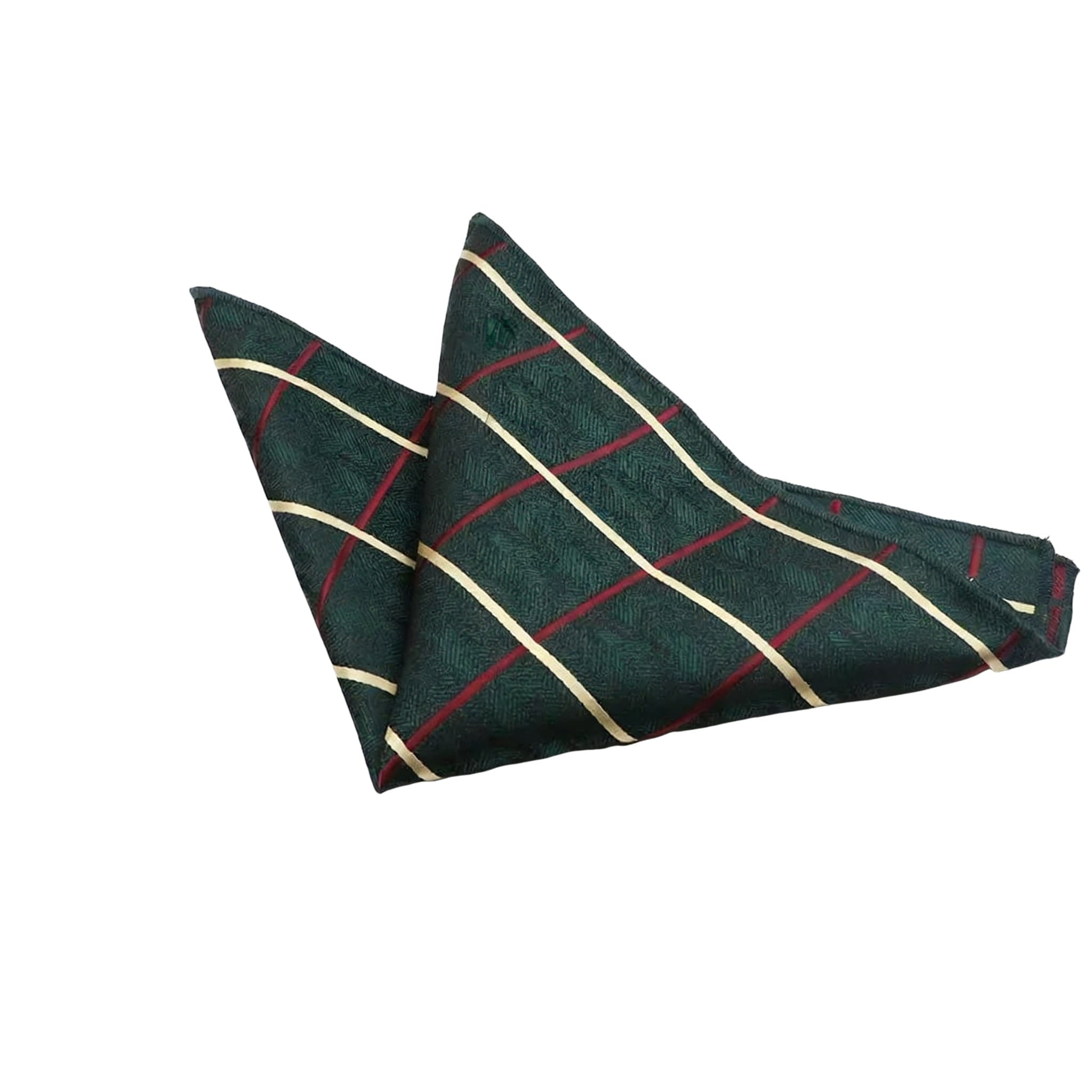 Green Red Plaid Pocket Square
