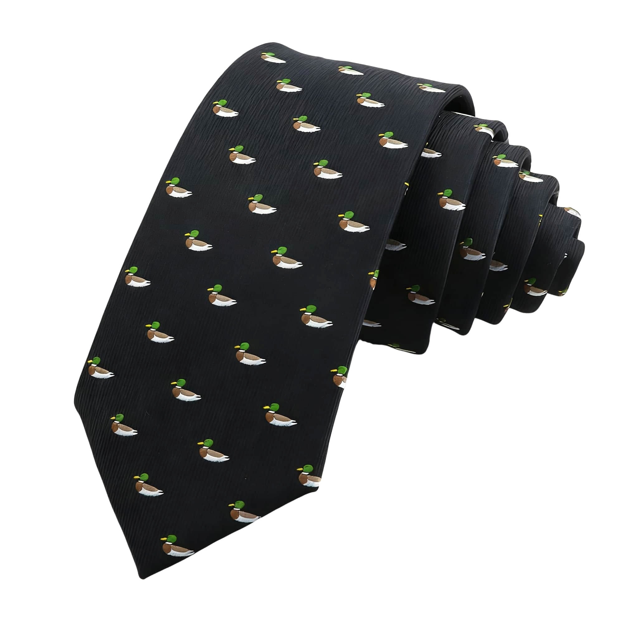 Black Green Duck Necktie