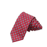 Red Blue Floral Necktie