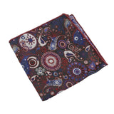 Black Red Paisley Pocket Square