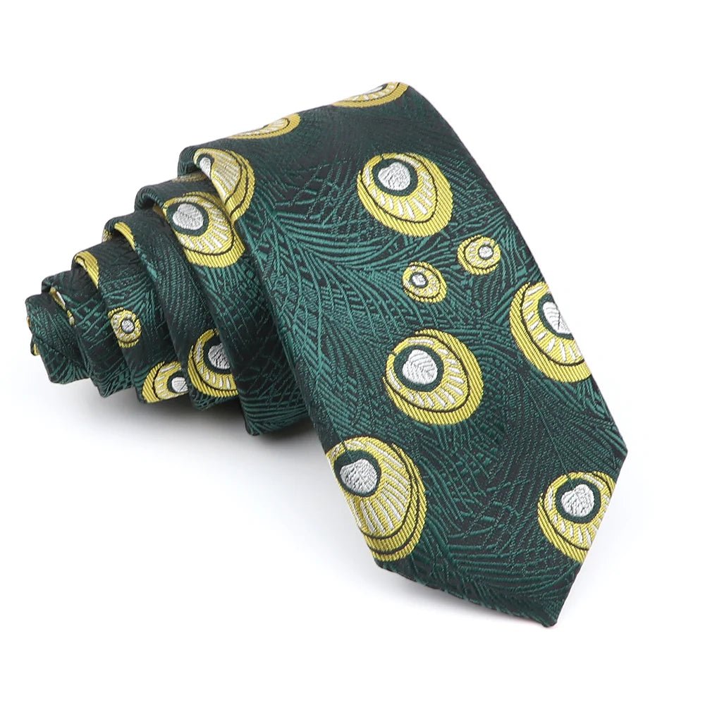 Fashion Jacquard Striped Plaid Paisley Ties For Men Skinny Silk Necktie