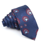 Fashion Jacquard Striped Plaid Paisley Ties For Men Skinny Silk Necktie