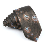 Fashion Jacquard Striped Plaid Paisley Ties For Men Skinny Silk Necktie