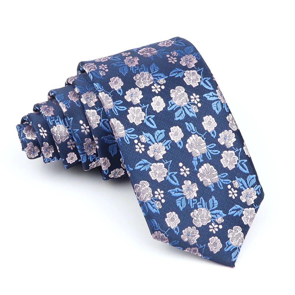 Fashion Jacquard Striped Plaid Paisley Ties For Men Skinny Silk Necktie