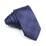 Fashion Jacquard Striped Plaid Paisley Ties For Men Skinny Silk Necktie