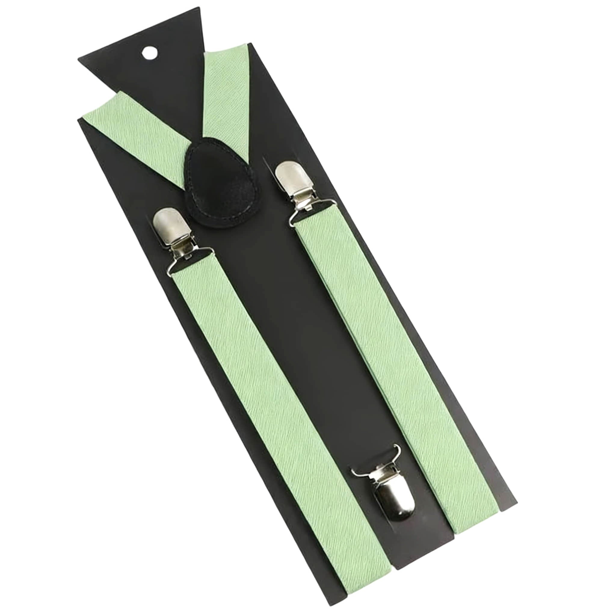 Mint Green Black Solid Suspender