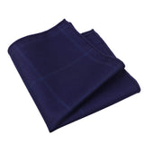 Navy Blue Checked Pocket Square