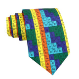 Multicolor With Colorful Periodic Table Necktie