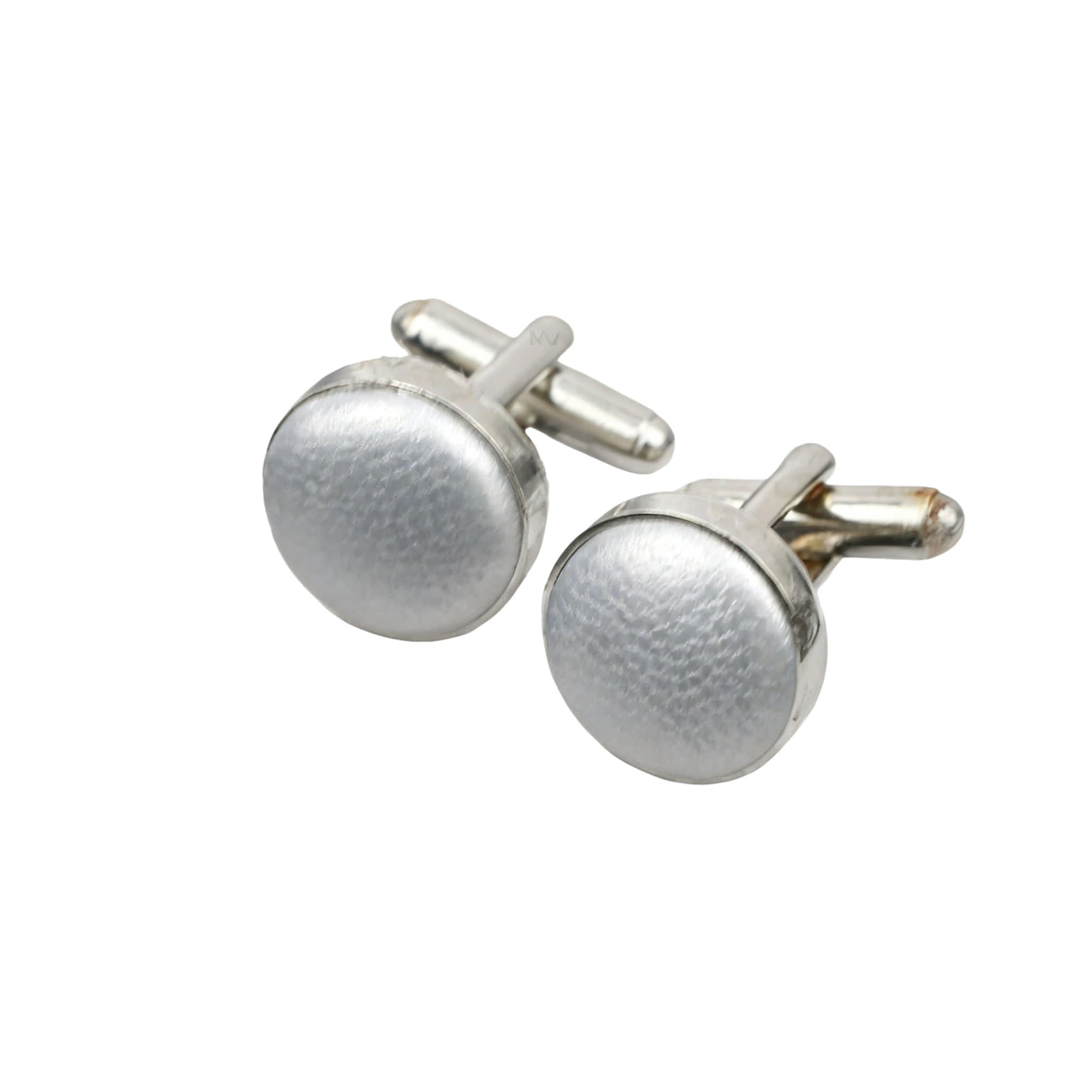 Silver Gray Plain Cufflink