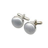 Silver Gray Plain Cufflink
