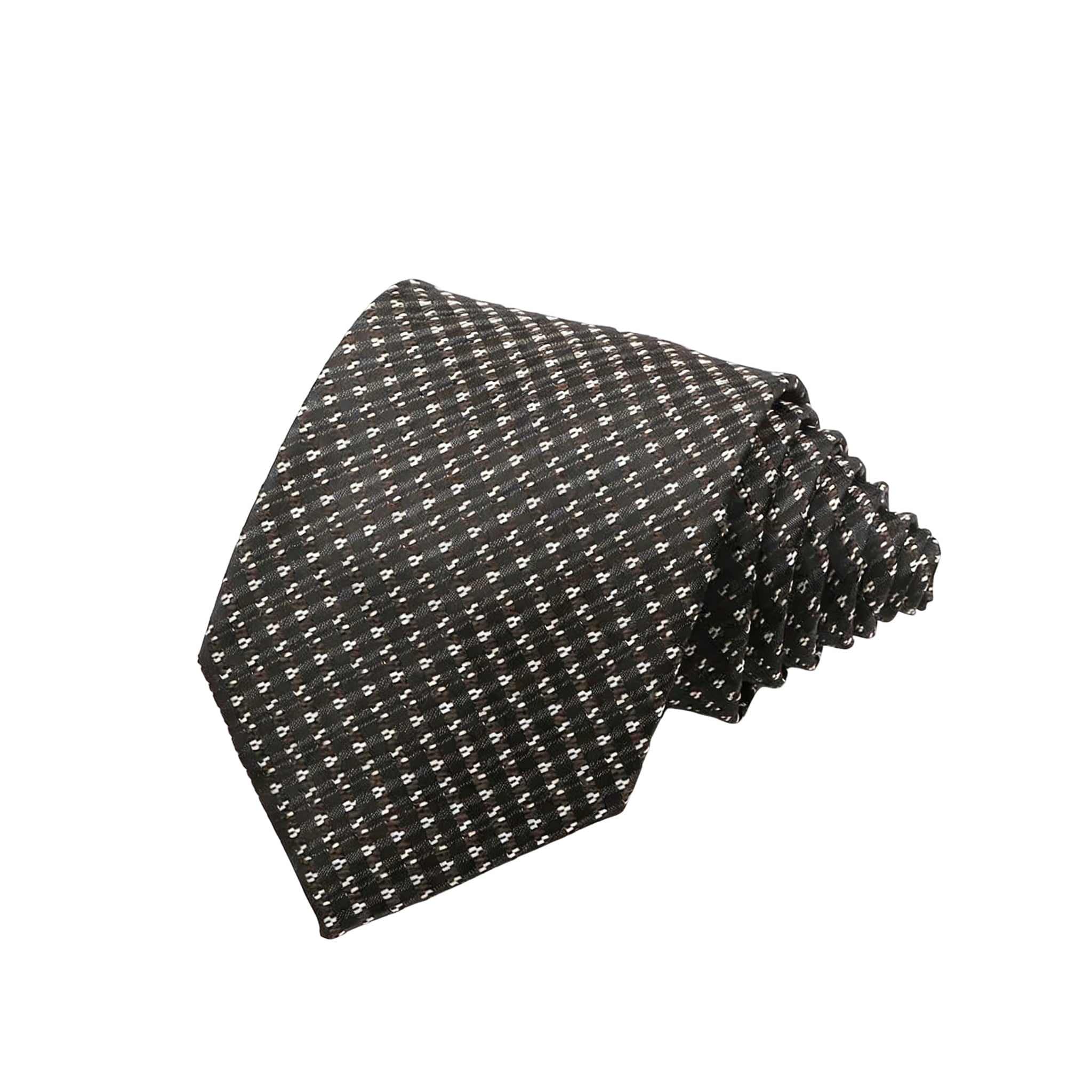 Black White Dotted Necktie