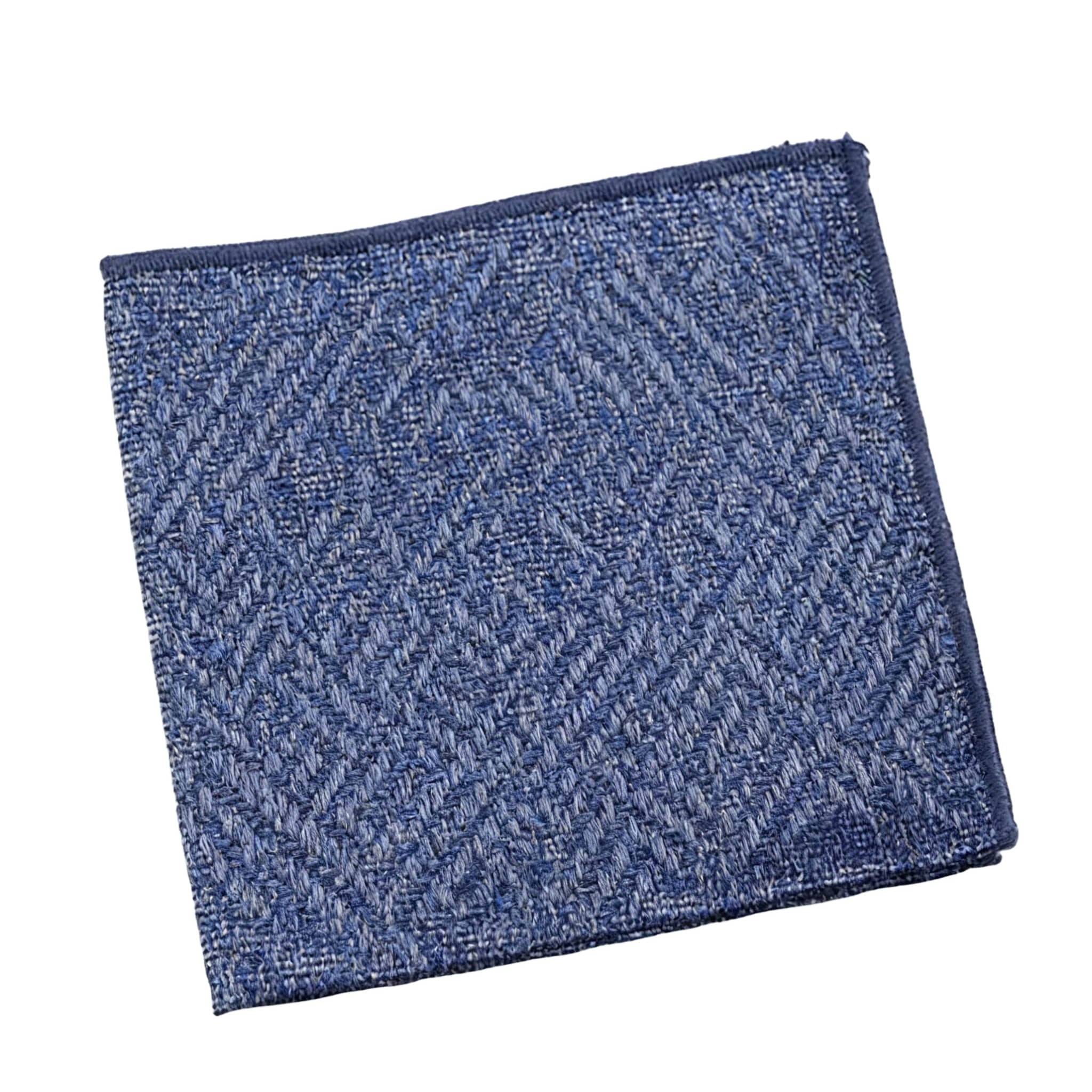 Blue White Textured Pocket Square