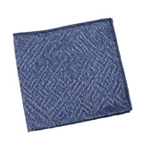 Blue White Textured Pocket Square