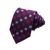 Navy Blue Red Square Necktie