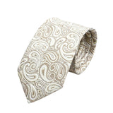 Beige Brown Paisley Necktie
