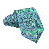 Green Blue Paisley Necktie