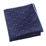Navy Blue White Polka Dot Pocket Square