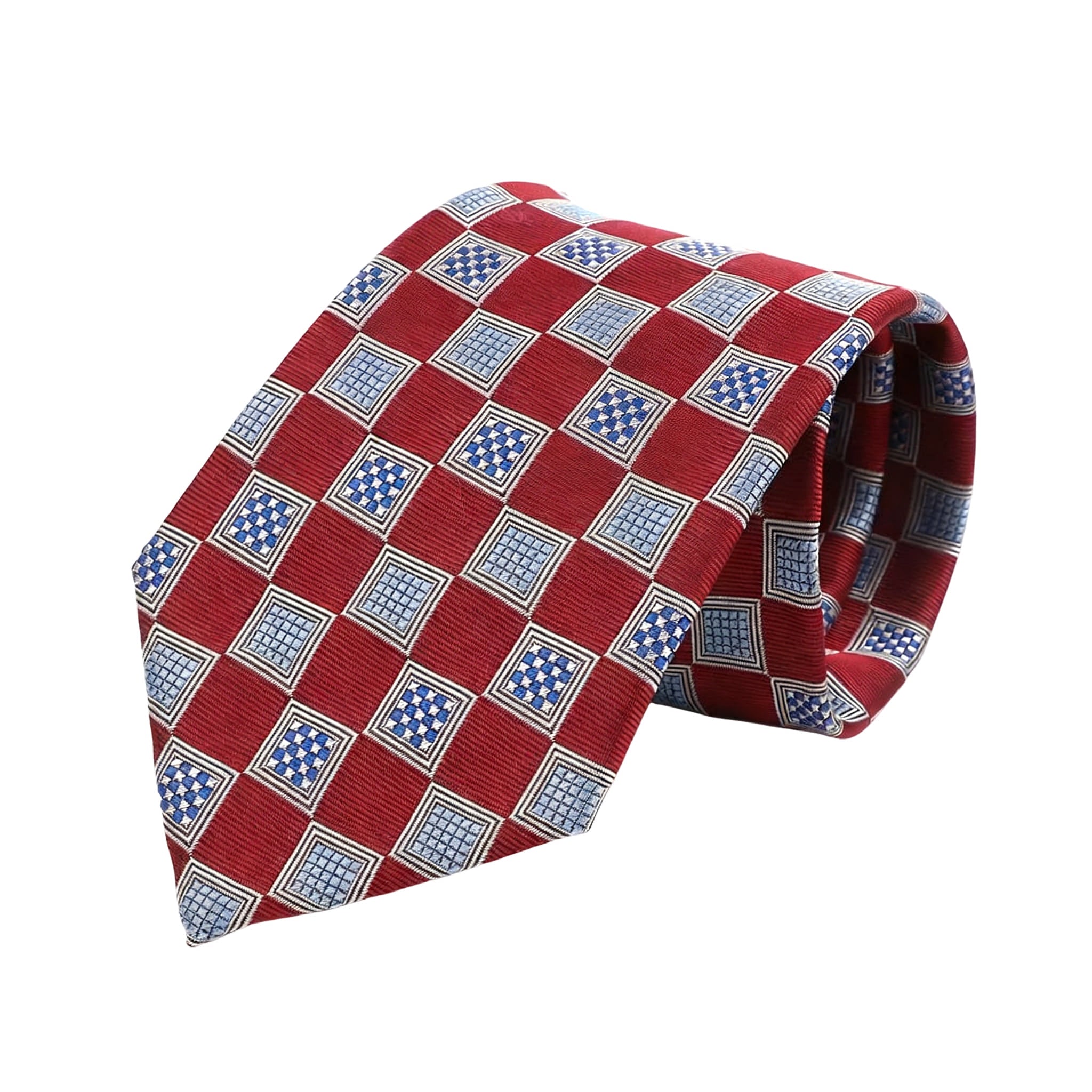 Red Blue Checkered Necktie