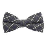 Dark Gray White Bow Tie