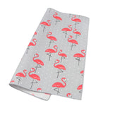 Gray Red Flamingo Pocket Square