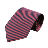 Pink Navy Blue Striped Necktie