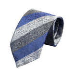 Blue White Striped Necktie