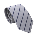 Gray Gray Striped Necktie