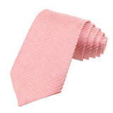 Peach White Striped Necktie